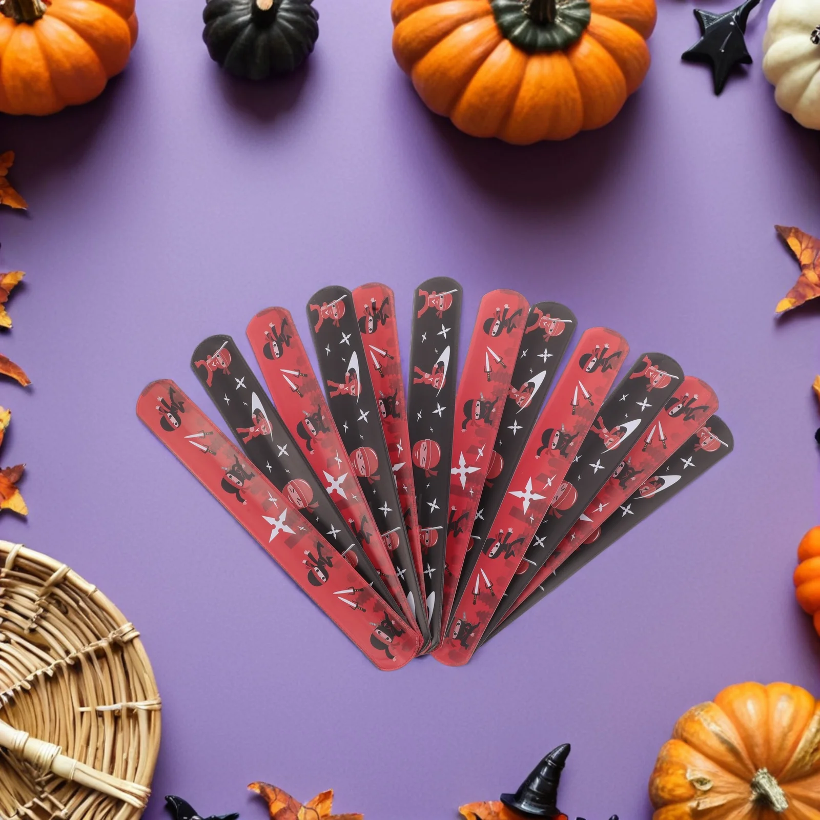36 Stuks Halloween Slap Armbanden Zachte Polsbandjes Karate Party Gunsten Kids Goodie Bag Vulstoffen Vakantie Snap Bands Bulk
