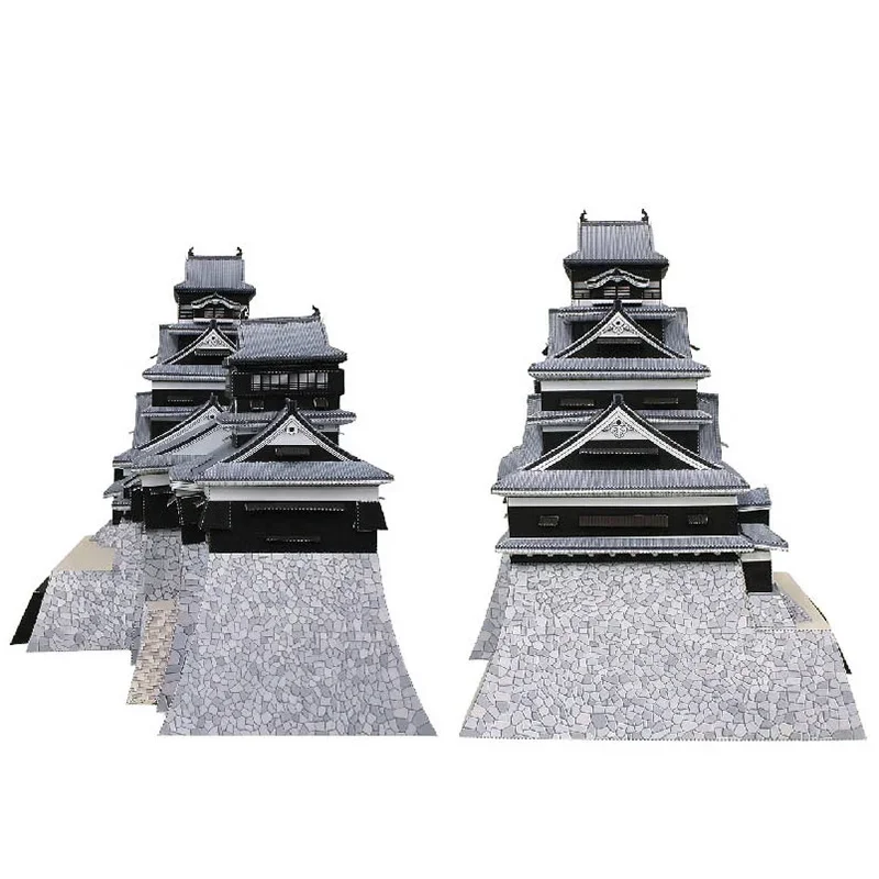 Japan Kumamoto Castle Mini 3D Paper Model House Papercraft DIY Art Origami Building Teens Adult Handmade Craft Toys QD-178