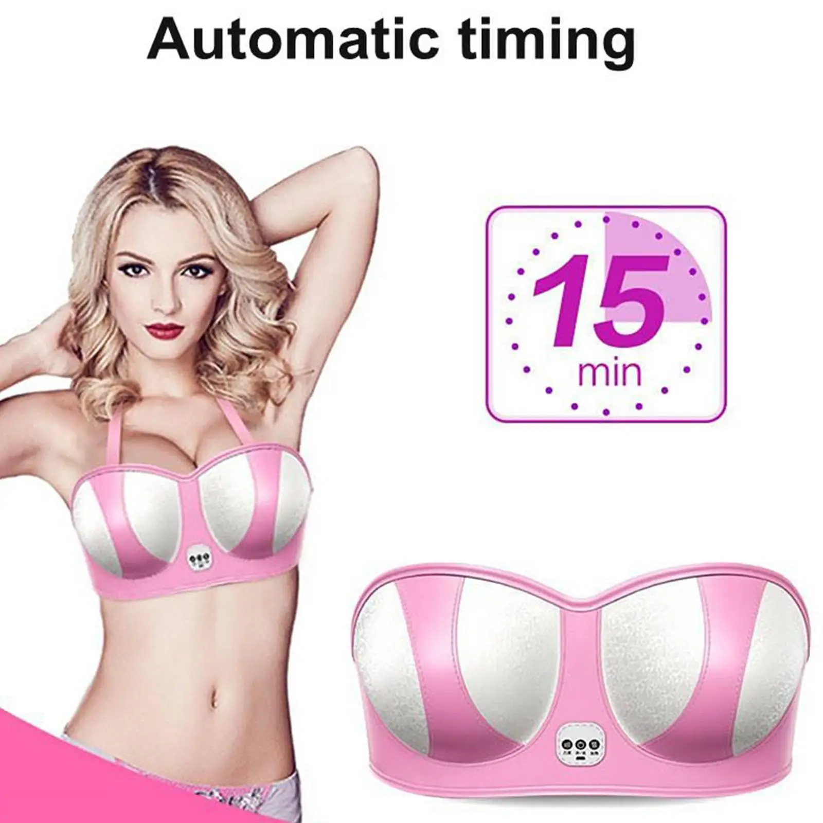 Electric Wireless Breast Massage Bra Vibration Chest Stimulator Enlargement Machine Massager Breast Enhancer Growth Heating P1Z8