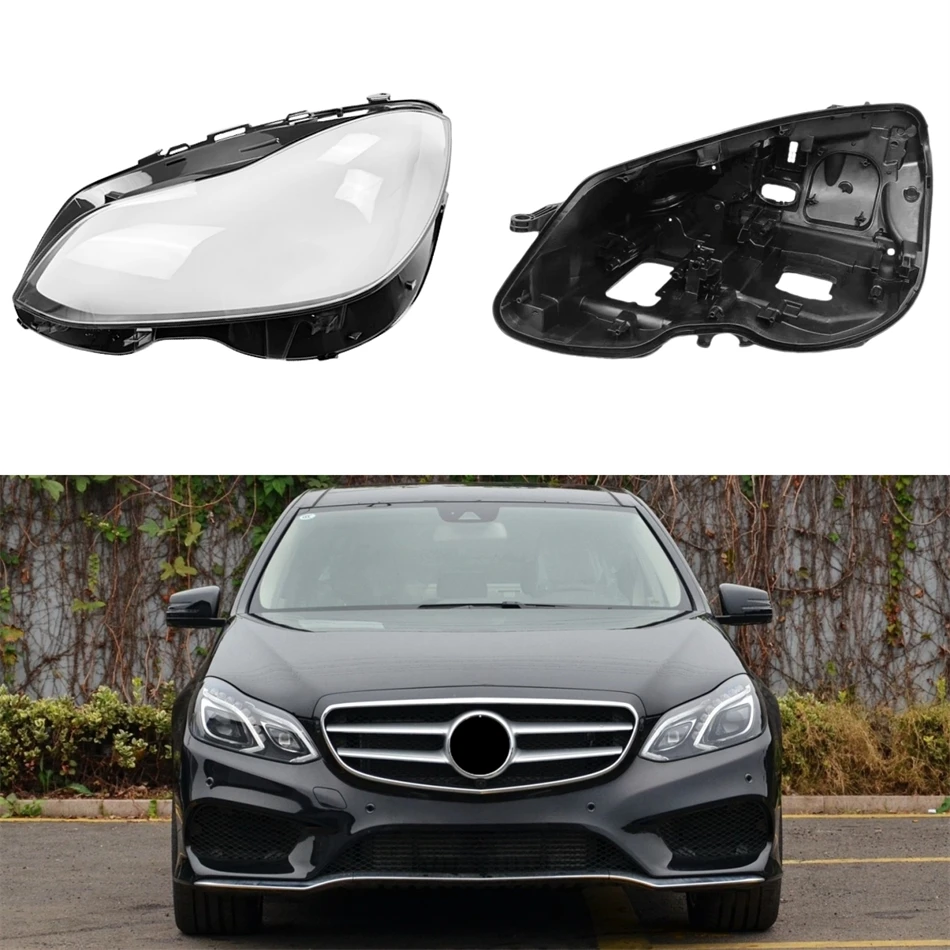 For Mercedes Benz E Class W212 2014 2015 Car Replacement Parts Base Head Lamp Shell Headlight Plug Headlight Glass