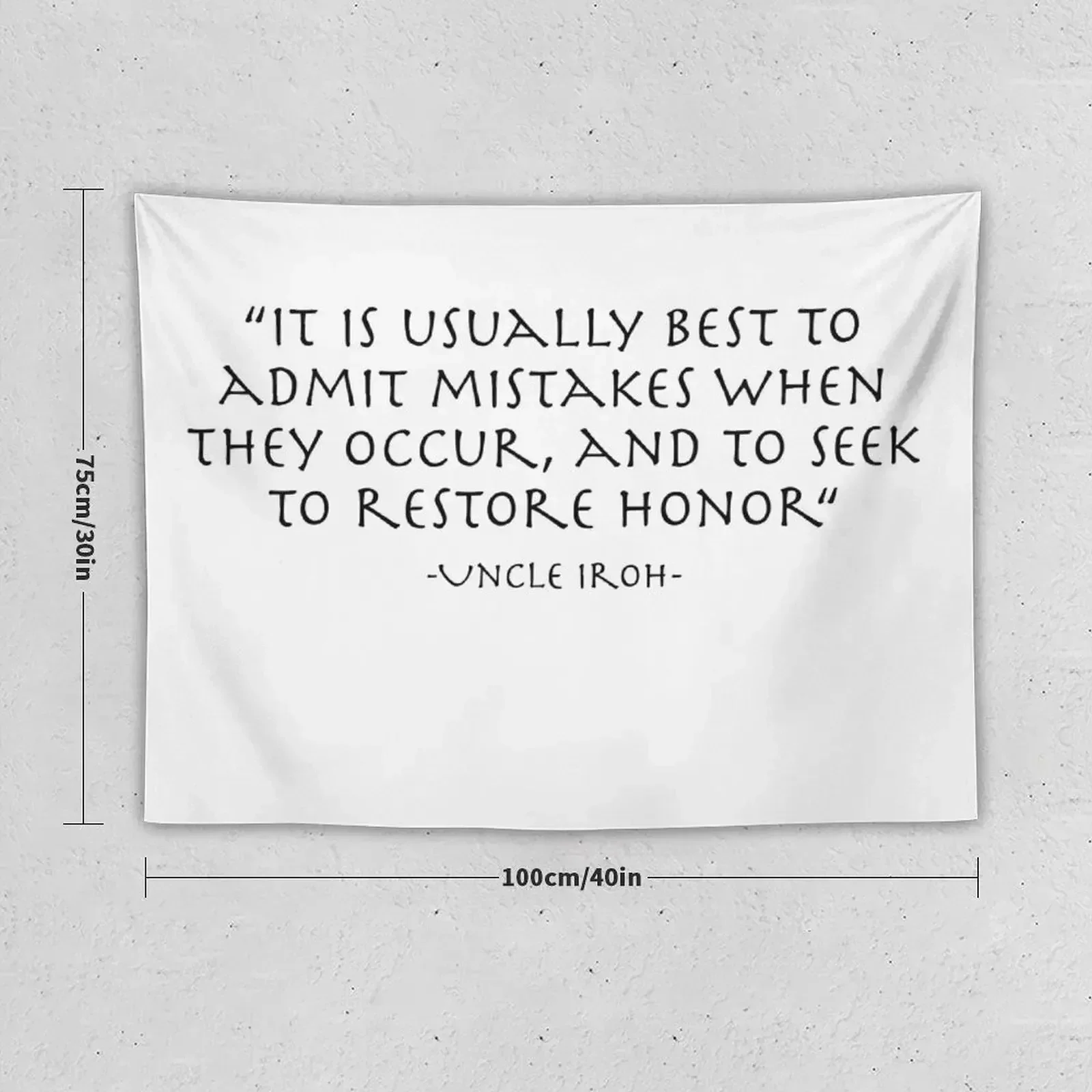 Uncle Iroh on Mistakes Tapestry Things To The Room Bedrooms Decor Tapestry