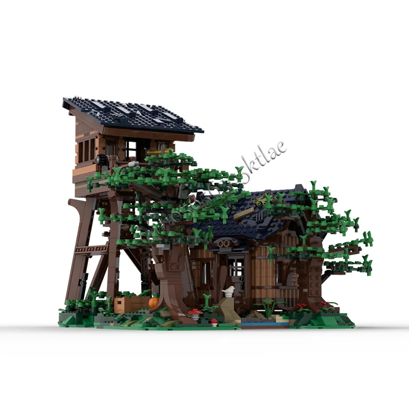 1948PCS Personalizzato MOC Architettura Medievale Foresta Lookout Modello di Costruzione FAI DA TE Blocco Innovativo Mattoni di Montaggio Giocattolo Regalo di Festa