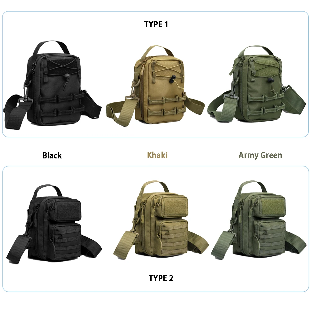 Tactical Versatile Backpack & Attachable Pouch, Multi-Compartment Lightweight Bag, Adjustable Straps for Hiking Camping Travel
