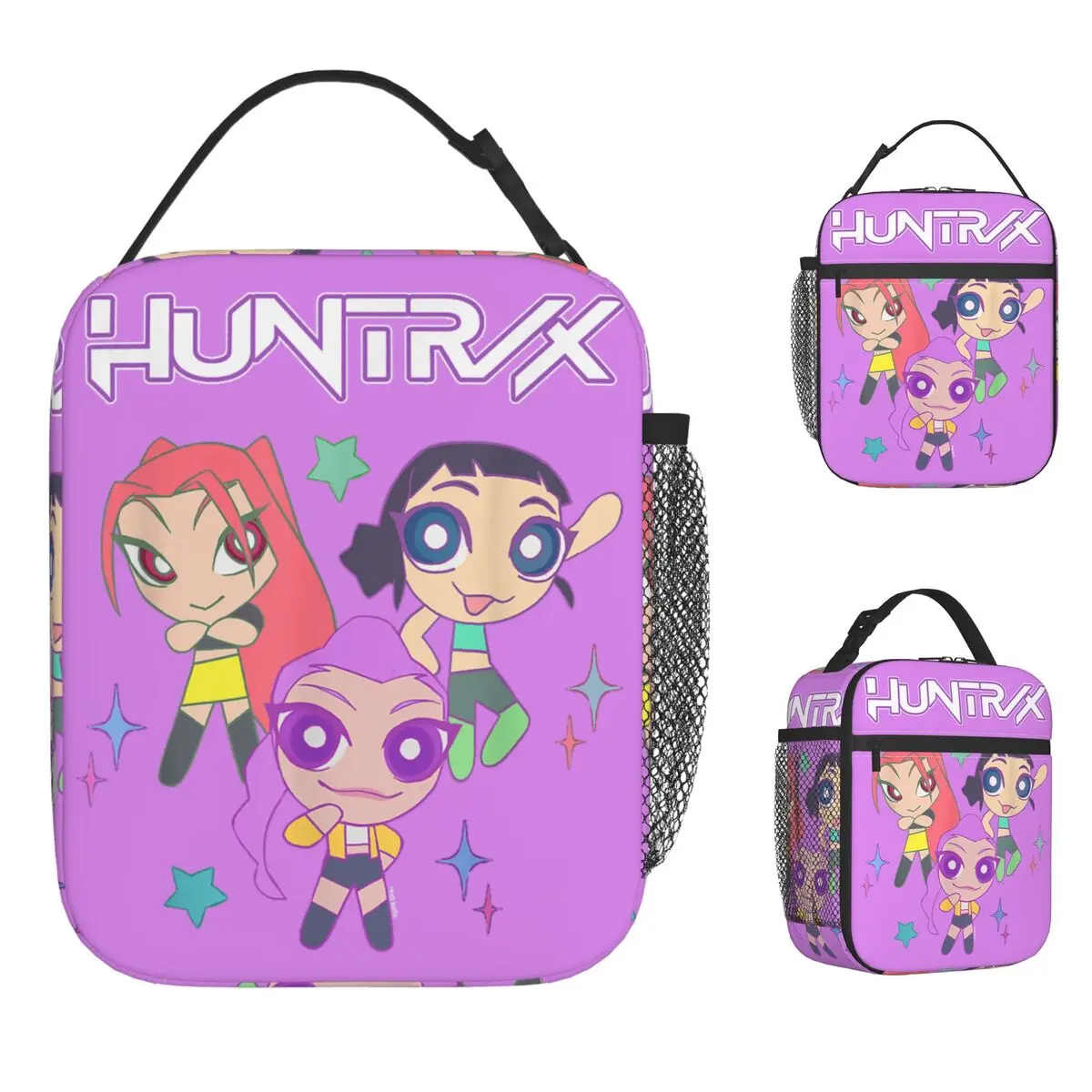 

Huntrix World Tour Официально лицензированная сумка для обеда Ланч-бокс для детского офиса Портативная сумка-холодильник Оксфордские сумки для еды на заказ