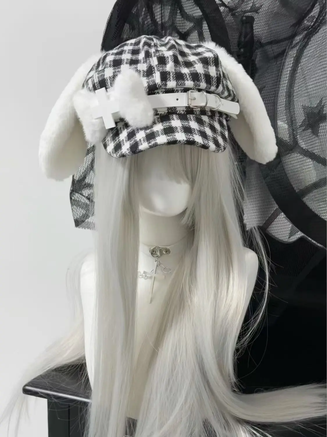 ثقافة فرعية Kawaii قبعة المرأة اليابانية Harajuku قبعة القوطية لوليتا Y2K فتاة لطيف العظام قبعات الحلو الفتيات تأثيري القبعات واقية من الشمس