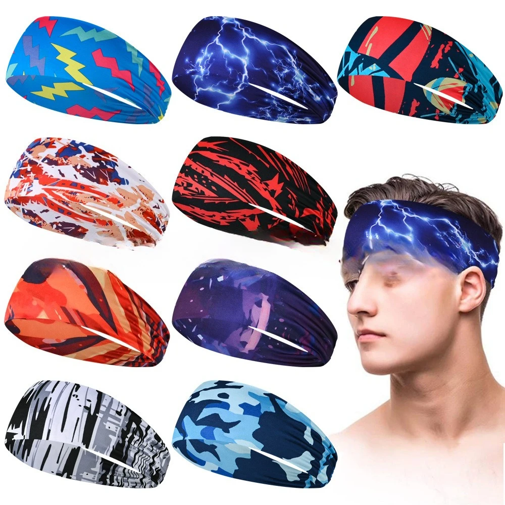 

Yoga Headband Sweat Absorbent Running Fitness Hairband for Women Men