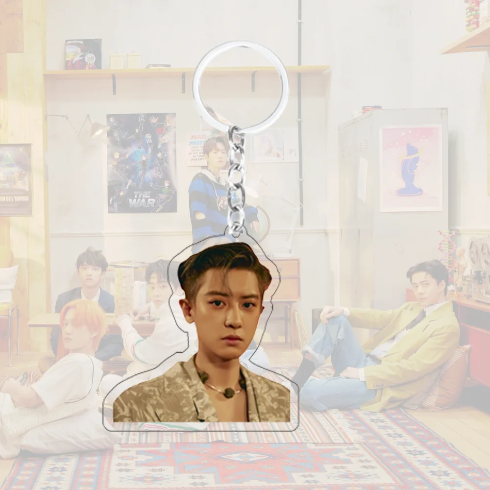 EXO Idol Photo حقيبة أكريليك مزدوجة الجوانب EXO-L ملحقات ساحرة مروحة البضائع Kpop قابلة للجمع مقاومة الطقس متينة