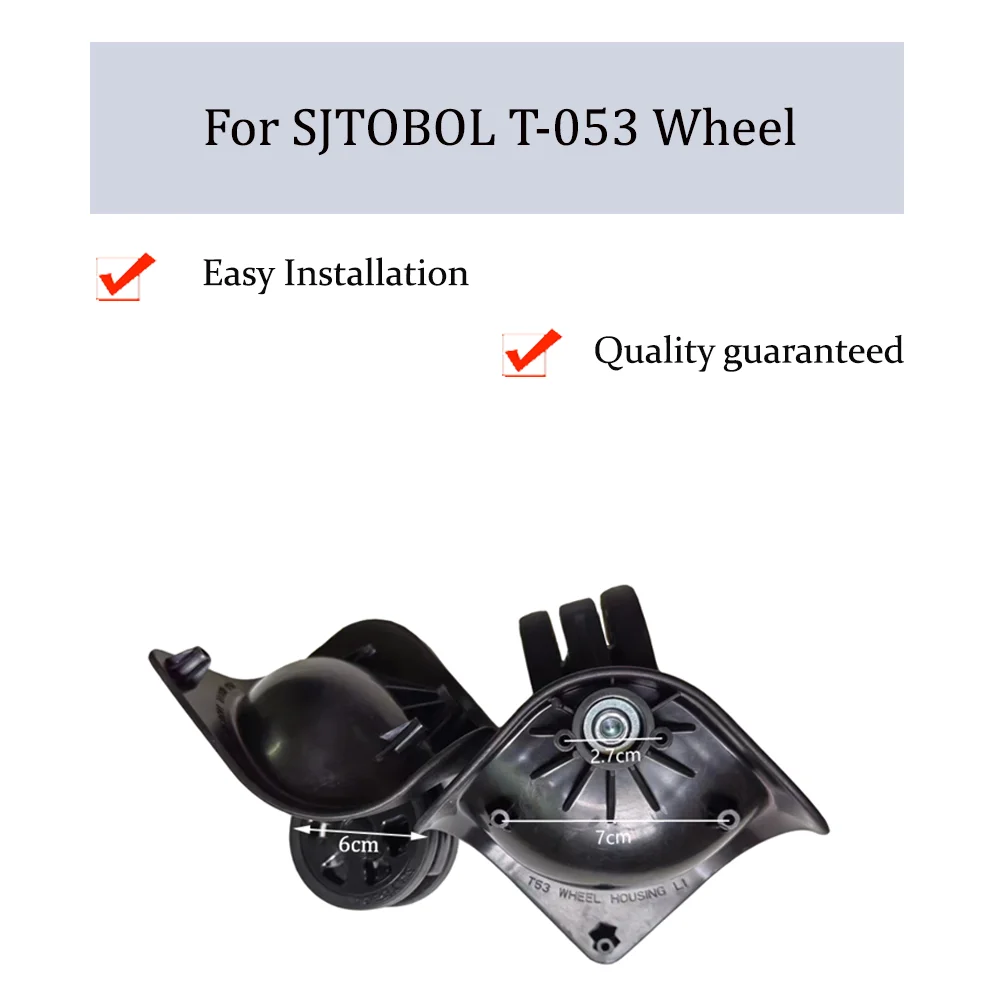 

For SJTOBOL T-053 Universal Wheel Replacement Trolley Case Luggage Pulley Silent Smooth Shock Absorbing Durable Caster Wheels