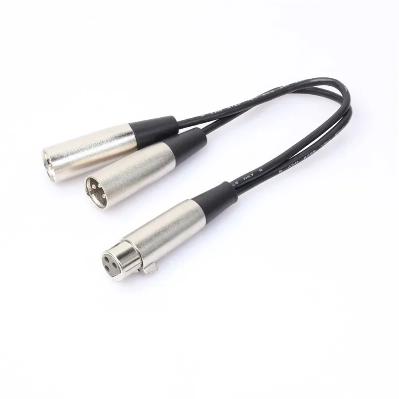

1/4 Stereo Jack 6.35mm/6.5mm To 3Pin XLR Male Female Audio Cable Mic Adapter Cord for Microphone Speaker Amplifier 1to2