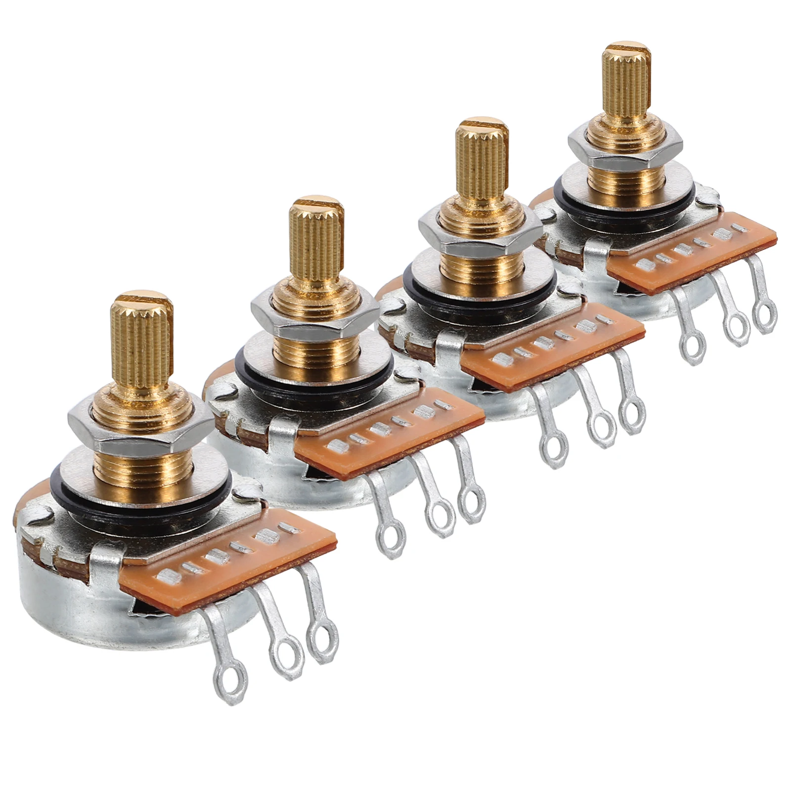 

4 Pcs Potentiometer Knob Guitar Linear Accessories Audio Metal Plastic Electric Replacement Parts