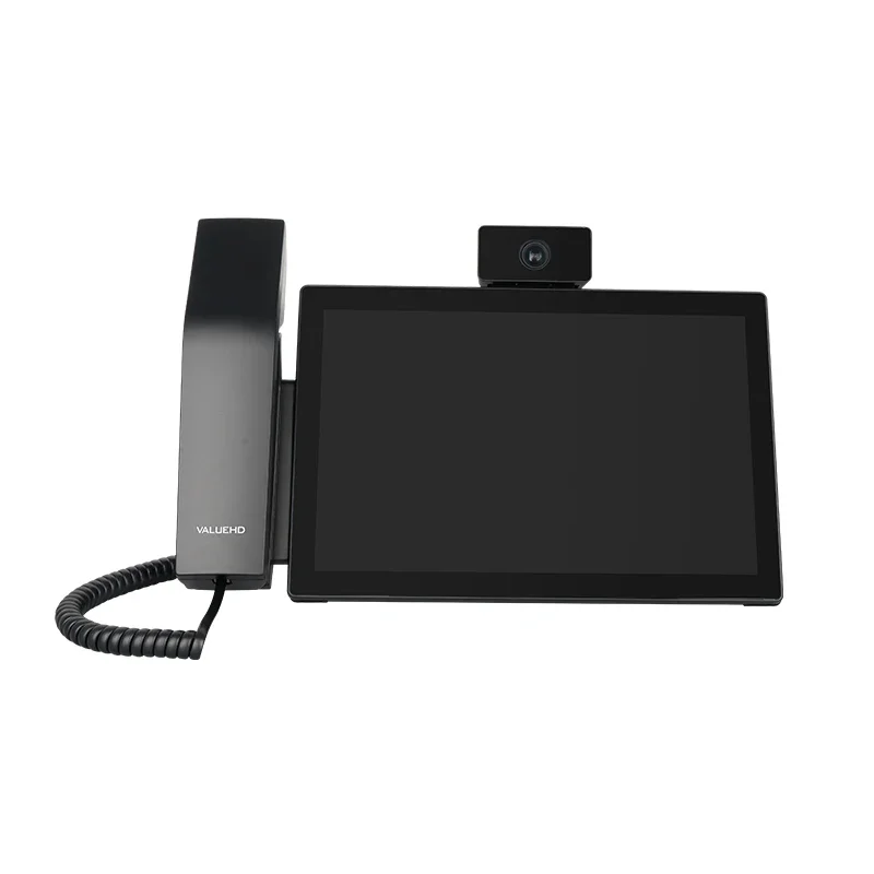 VHD 2024 New Coming Wide Angle Video Conference Phone IPS Touch Screen IP Deskphone  with Microphone and Speaker