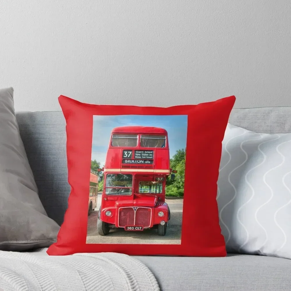 

London Red Bus - Routemaster RM1363 Throw Pillow pillowcases for sofa cushions Room decorating items pillow