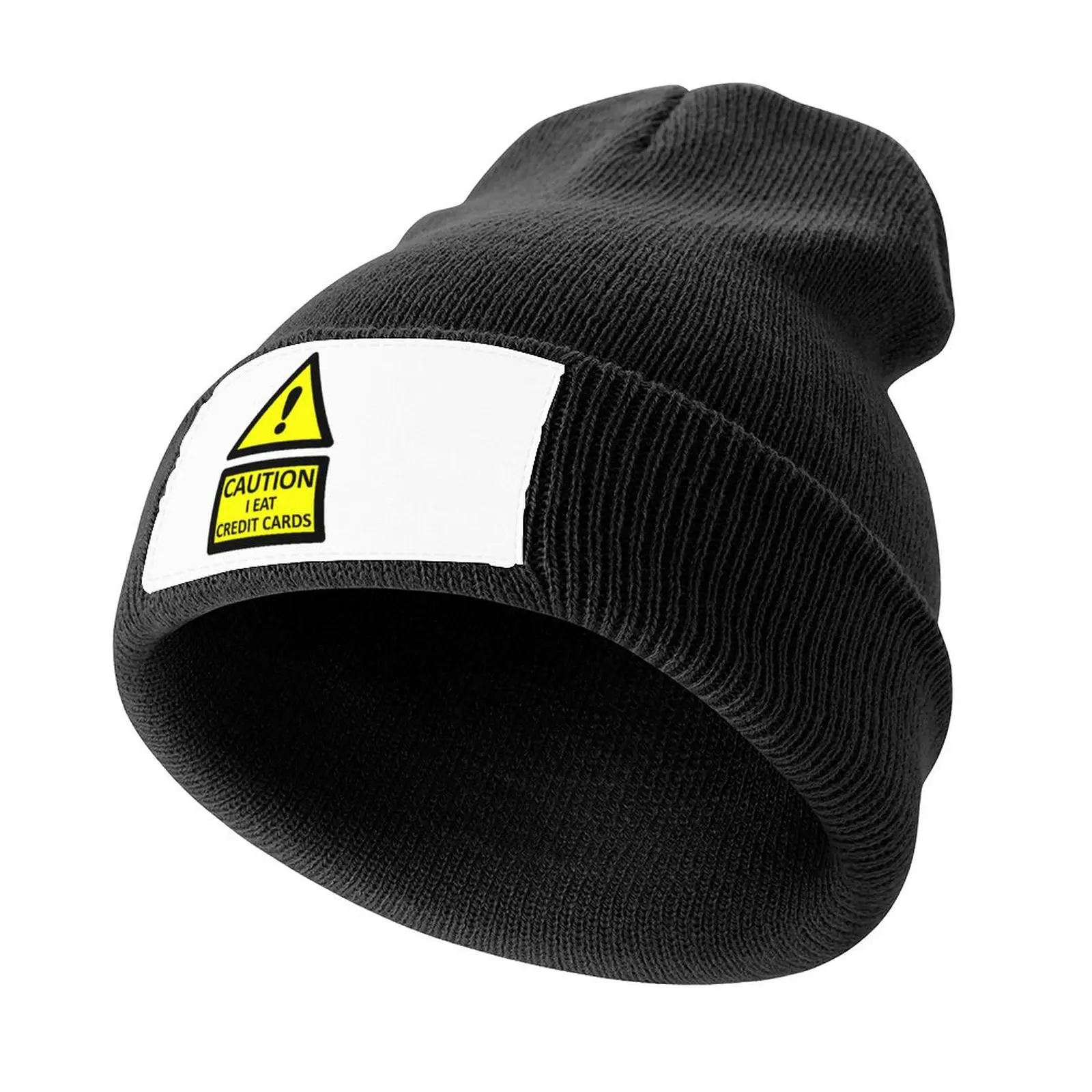 caution i eat credit cards Knitted Cap Vintage Sports Cap Rave Women Beach Fashion Men's