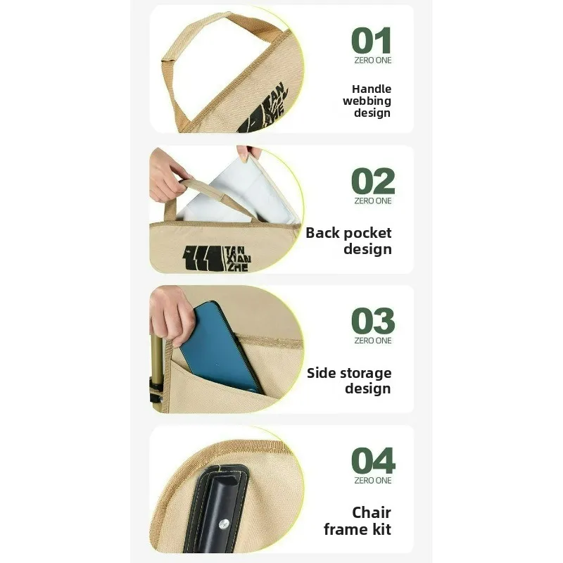 كرسي القمر المحمول السفر في الهواء الطلق التخييم الصيد استراحة الغداء طوي قوي دائم كرسي الشاطئ أثاث خارجي #4