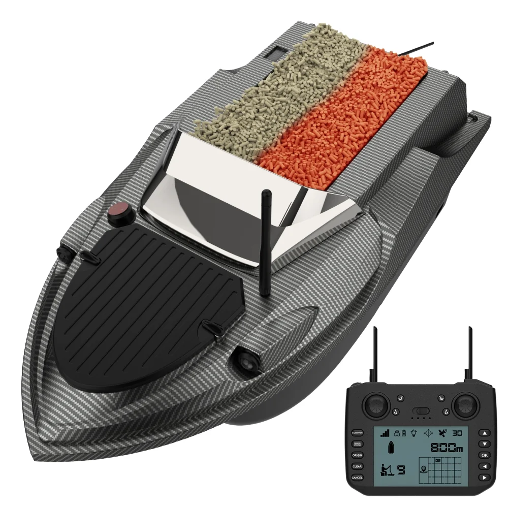 

New V080 Bait Boat 800M GPS Bait Boat 180 Points High Speed Trawling Nest RC Carp Fishing Boat