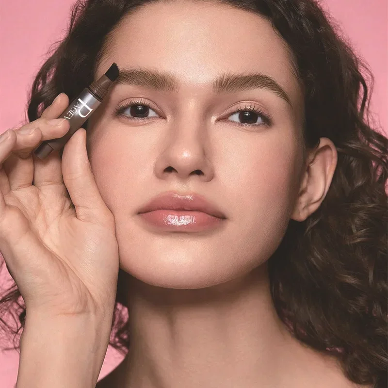 Waterproof Velvet Square Brush Eyebrow Cream Wild 3D Brow Tint Pen Lasting Color Rendering Effortless Eyebrow Makeup