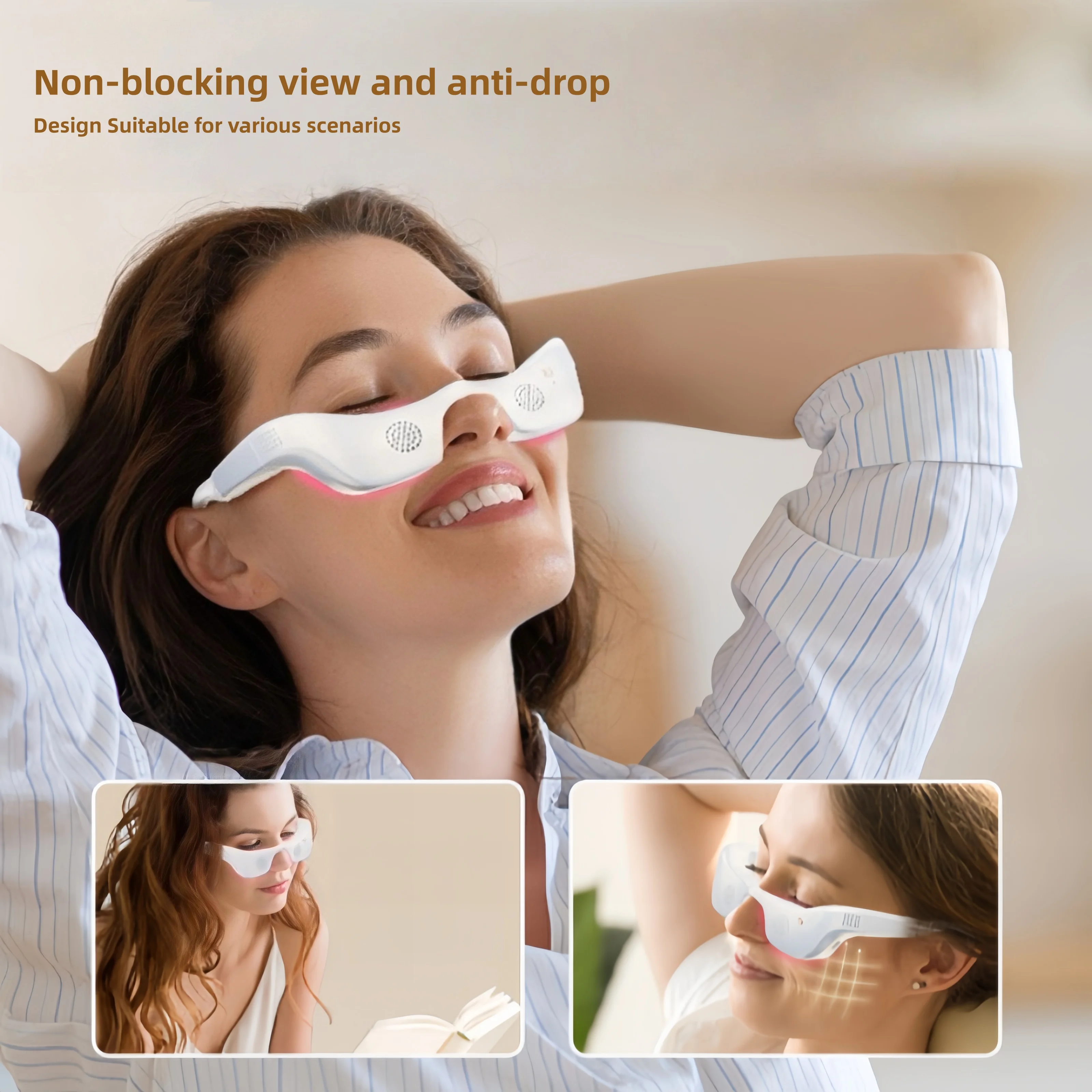 2Pcs Contour Eye Massager, Eye Beauty Instrument, Eye Care Instrument, suitable for dark circles, puffiness and fine lines