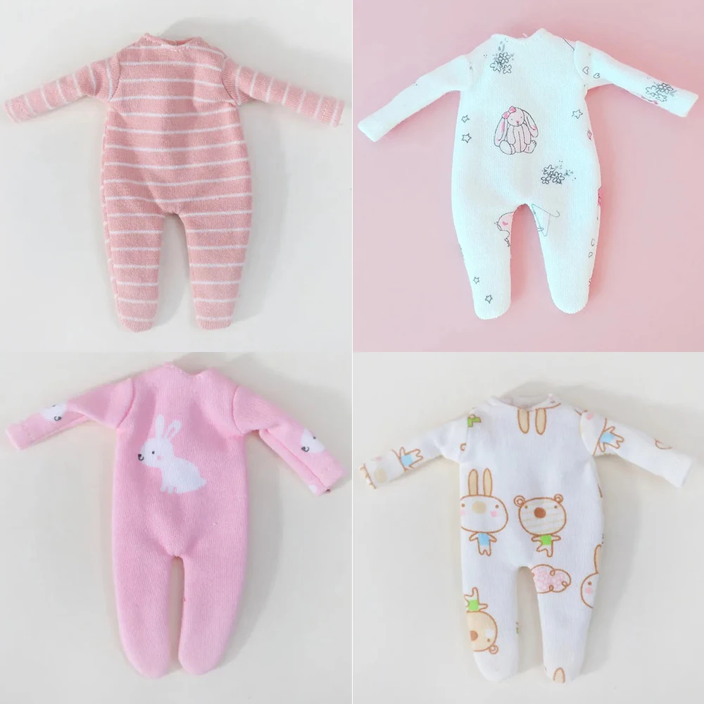 Ubranka dla lalek OB11 Urocza miękka piżama z nadrukiem dla lalek Ob11, Mollys, Obitsu 11, Gsc, Pd9, 1/12 Akcesoria