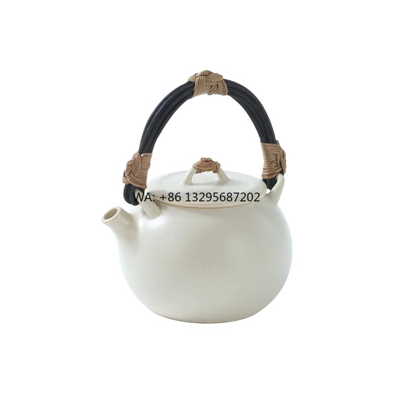 

Роскошный мини-набор чайников — керамический горшок в китайском стиле с бамбуковым подносом, экологически чистый чайный сервиз для отелей и ресторанов