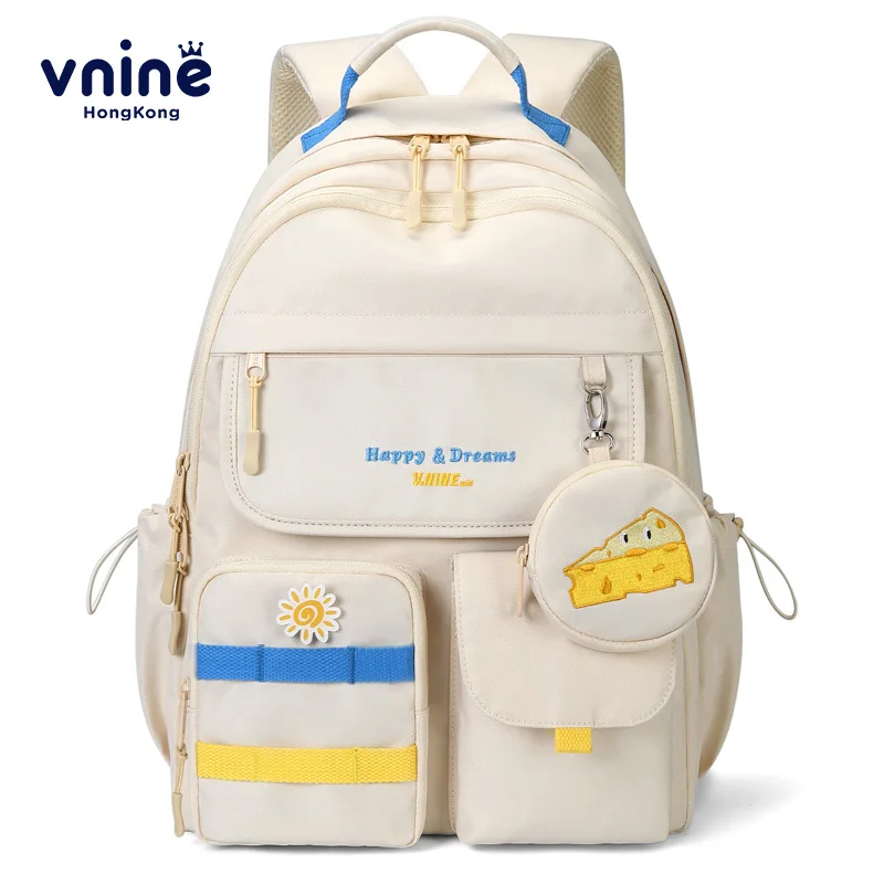 

V.NINE School Backpack Girls High School Teen Back Pack with Laptop Compartment Middle School Bags Cute Muti Pockets Schoolbag