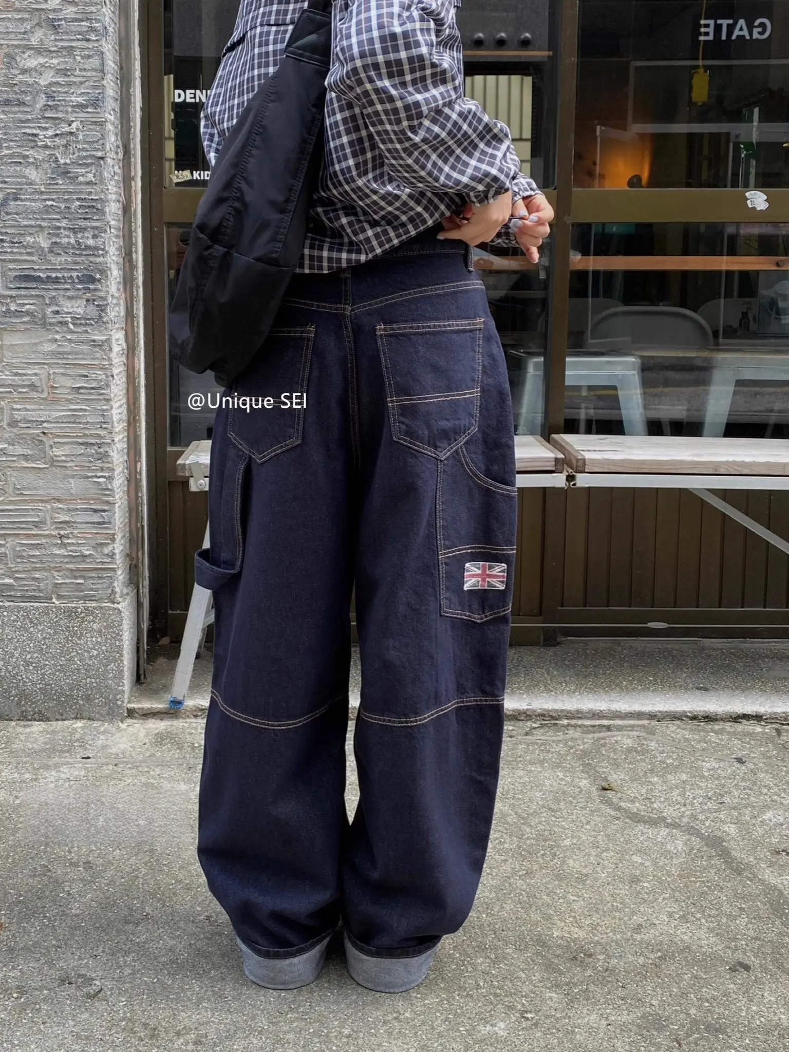 

ZHISILAO новые широкие мешковатые джинсы женские свободные повседневные шикарные карманные джинсовые брюки длиной до пола уличная одежда осень-зима 2025