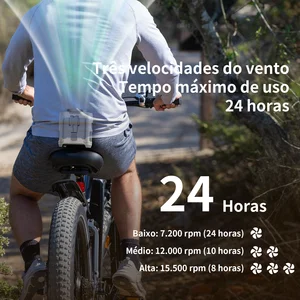 Quạt eo di động ngoài trời, 2000mah, treo cổ, gió mạnh với băng ghế điện, đèn LED cho thể thao, hành lang, công việc ngoài trời 8 Bán hàng chính không quạt NA - №5