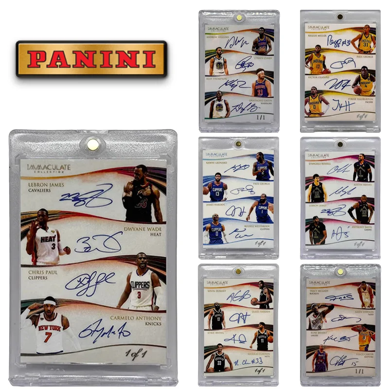 

Panini Diy Домашняя безупречная НБА Баскетбольная звезда Автограф Коллекционная карточка Леброн Джеймс Стивен Карри Кевин Дюрант Подарок Соберите