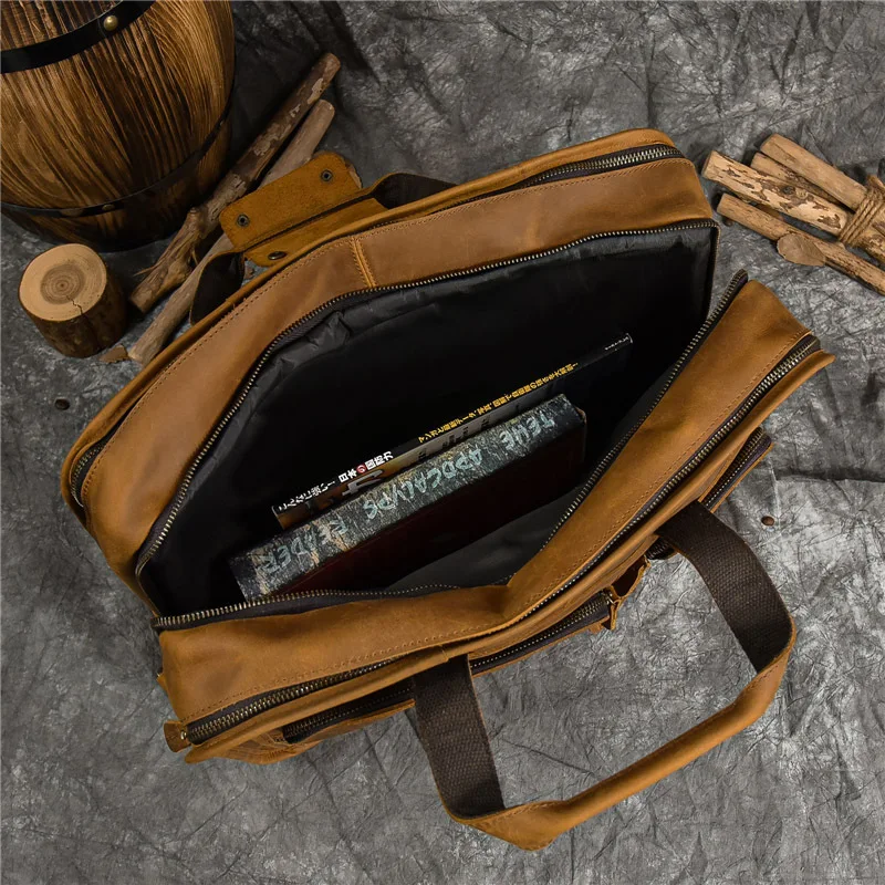 Borsa Valigette da lavoro Spalla Retro Valigette da pendolarismo per laptop Borse da viaggio in pelle Valigette MHGWB
