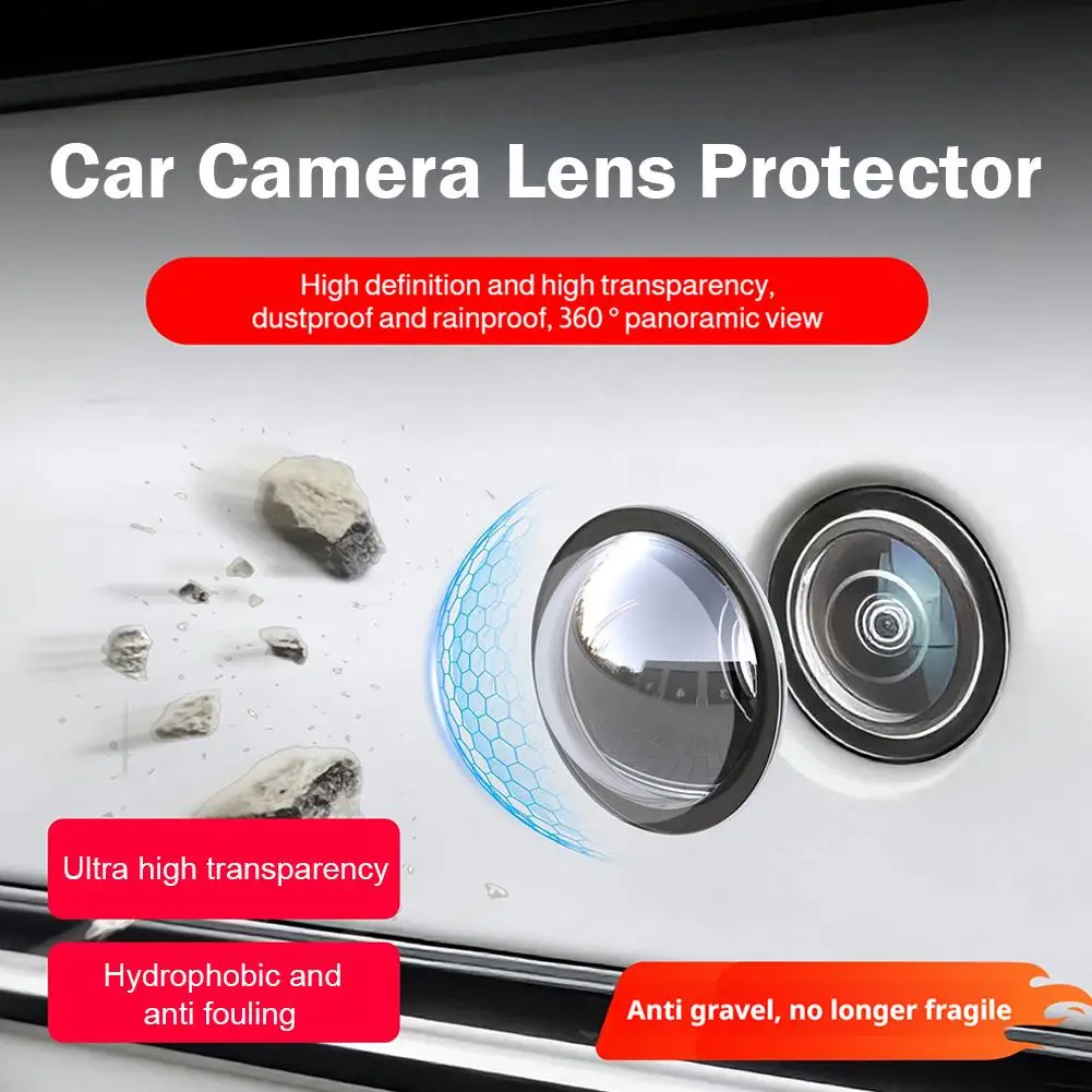 2PCS Advanced Car Camera Lens Cover Anti-fog Scratch-Resistant Film Rear View Camera Protector Auto Exterior Accessories