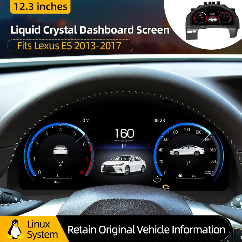 Digital Dashboard Panel For Lexus ES ES250 ES350 ES300h 2013-2017 Speedometer Virtual Cockpit Instrument Cluster Virtual Cockpit
