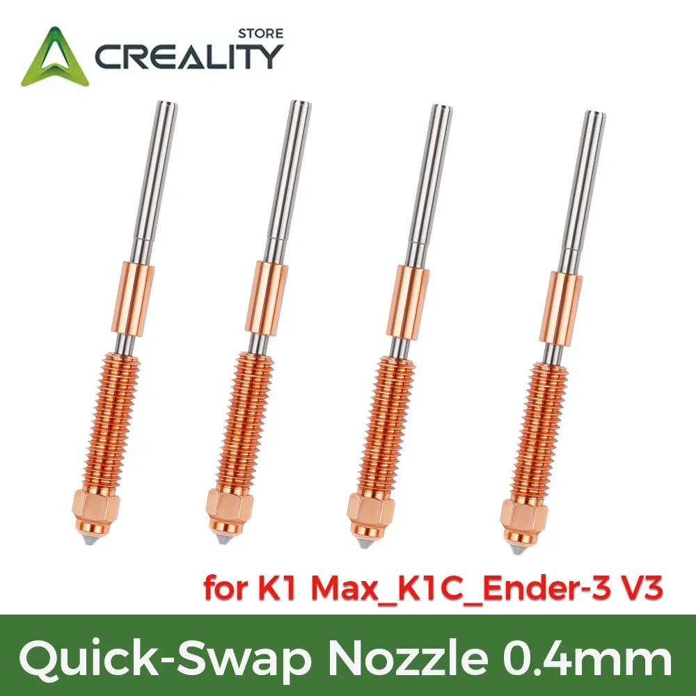 Creality K1 Max_K1C_Ender-3 V3 Unicorn Quick-Swap Nozzle Kit 0.4mm Swift Installation High-Flow Printing Upgraded Material