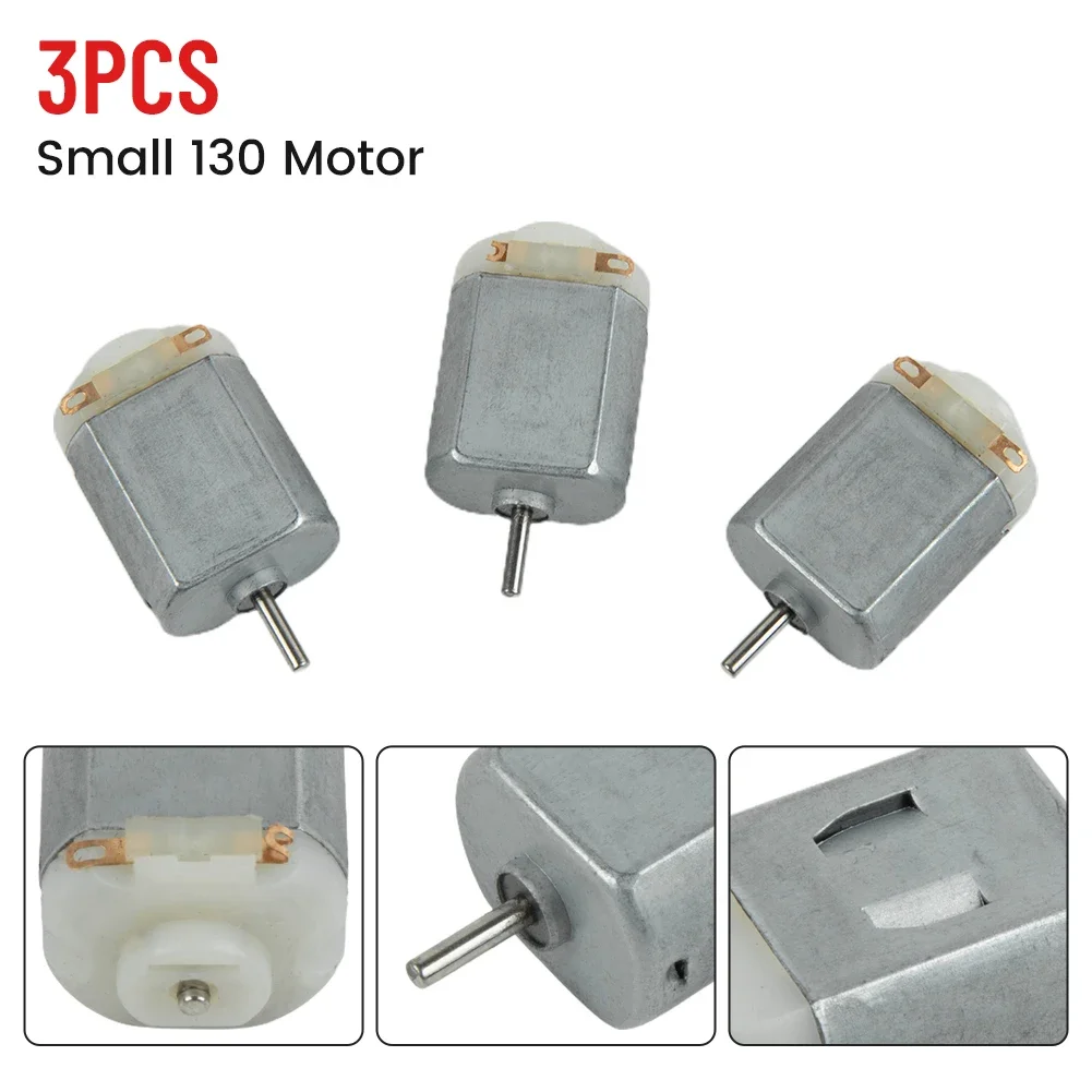 3pcs 130 Small DC Motors 3-5V For Electric Toys Small Appliances Auto Parts And DIY Fan Projects With Metal Coil