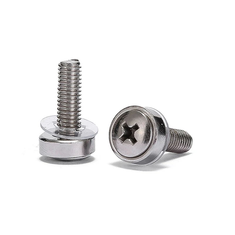 304 Stainless Steel Cabinet Screws M5x16 M6x16mm Rack Mount Cage Nut Bolts And Washers Set for Network Server Chassis Router