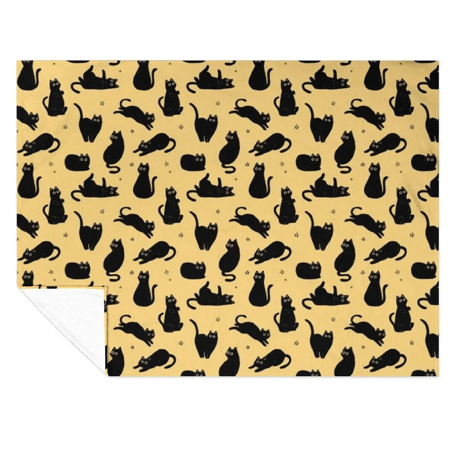 

black cat pattern Throw Blanket Bed Weighted Picnic Summer Blankets