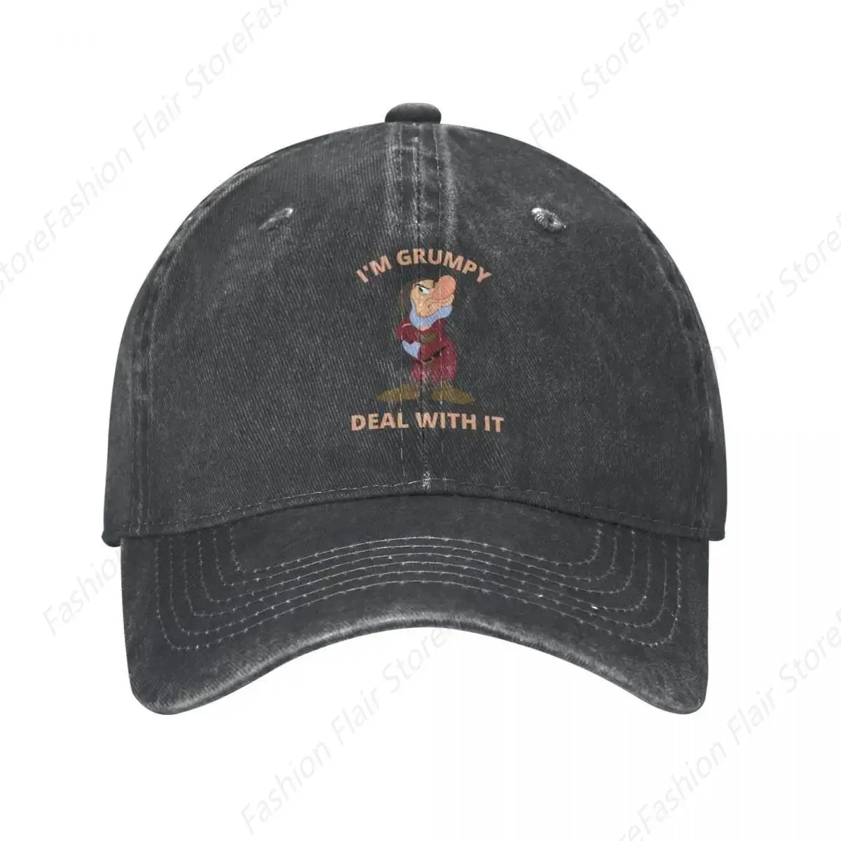 I'm Grumpy Deal With It Funny Saying Cowboy Hat Horse Hat Cap Woman Men'S