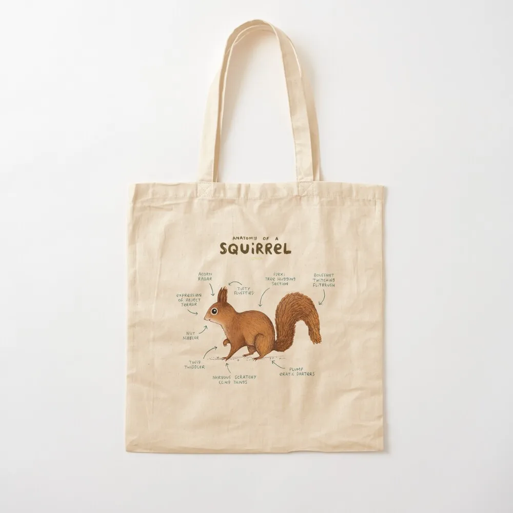 Anatomy of a Squirrel Tote Bag eco bag folding bag luxury women Canvas Tote