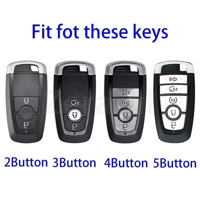 2/3/4/5 Button TPU Auto Shell Fob Holder For Ford Edge Fusion Mustang Explorer F150 F250 F350 Ecosport Car Remote Key Case Cover