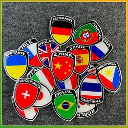 3D Reflective Flag Sticker Motorcycle Parts Car Decal UK Italy France Russia Spain Brazil South Korea Japan Chile USA Sticker