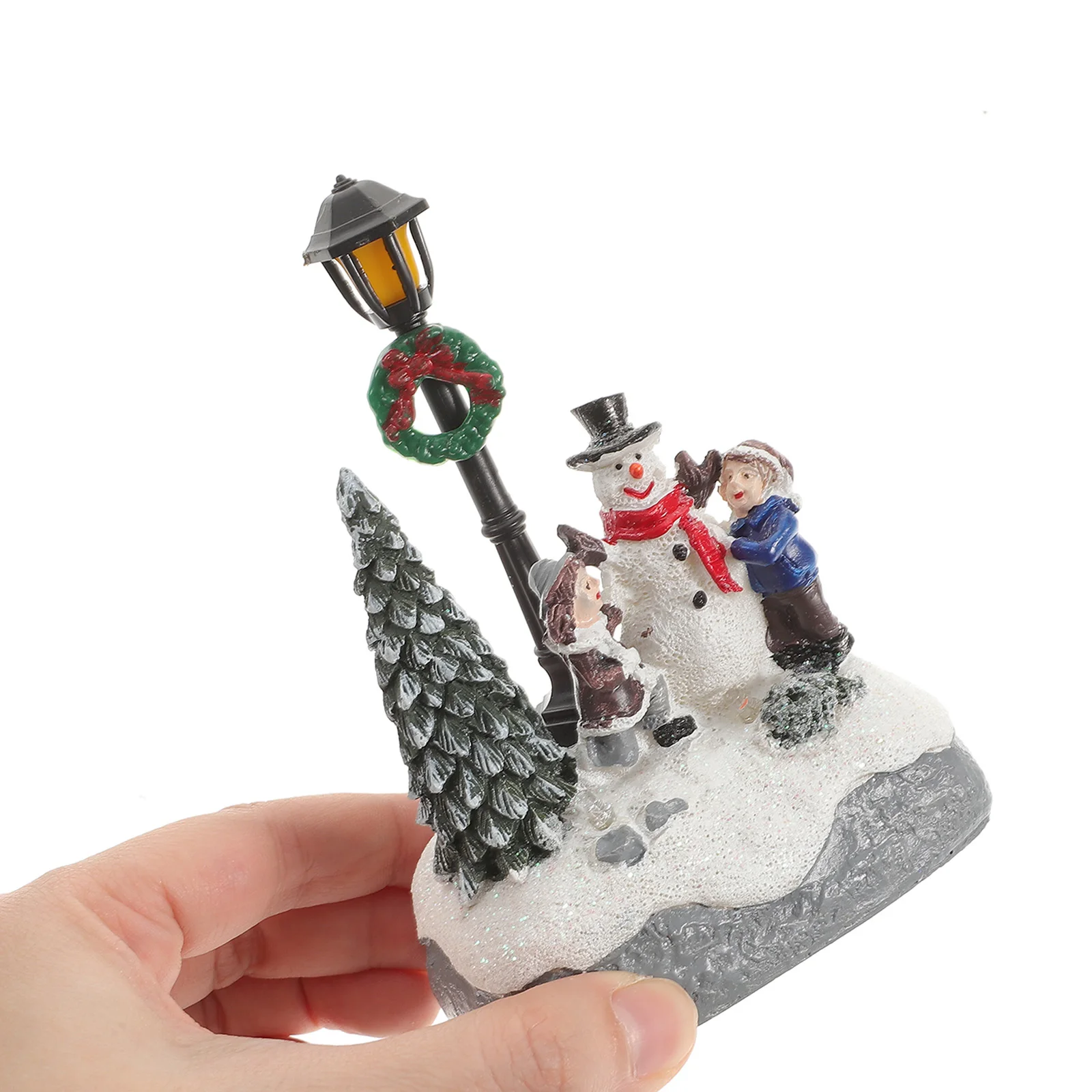 

2 Pcs Christmas Ornaments Decorative Craft Chic Xmas Buildings Home