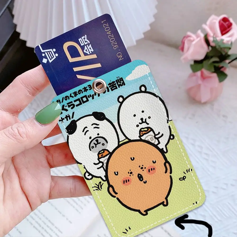 popular J-jokes kawaii B-bear cute Style PU Access Card Holder with Keychain - Executive Protection for Bank card,Subway, Bus
