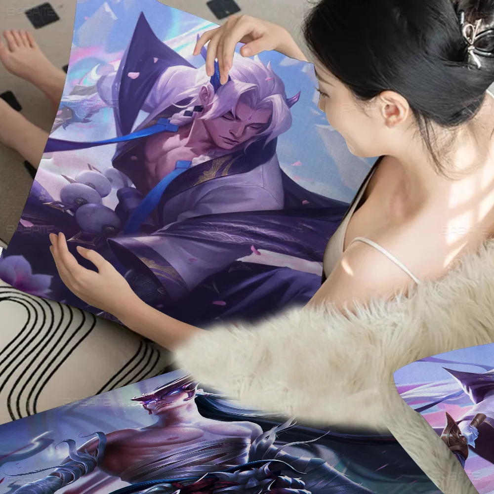 League Of Legends Unforgotten Yone 45*45cm Cushion Cover Pillow Cover Decor Pillowcase Home Pillowcase For Couch Pillow