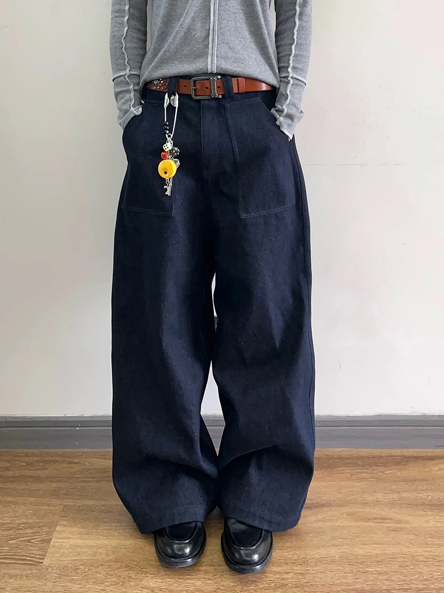 

American Sle Straight Leg Original Denim Jeans Casual Loose Fit Slimming Long Trousers for Men And Women