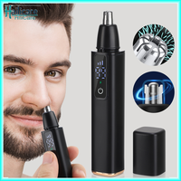 Electric Nose Hair Trimmer with Digital Display Multi-Function Hair Remover Household Portable Nose Hair Removal Scissors