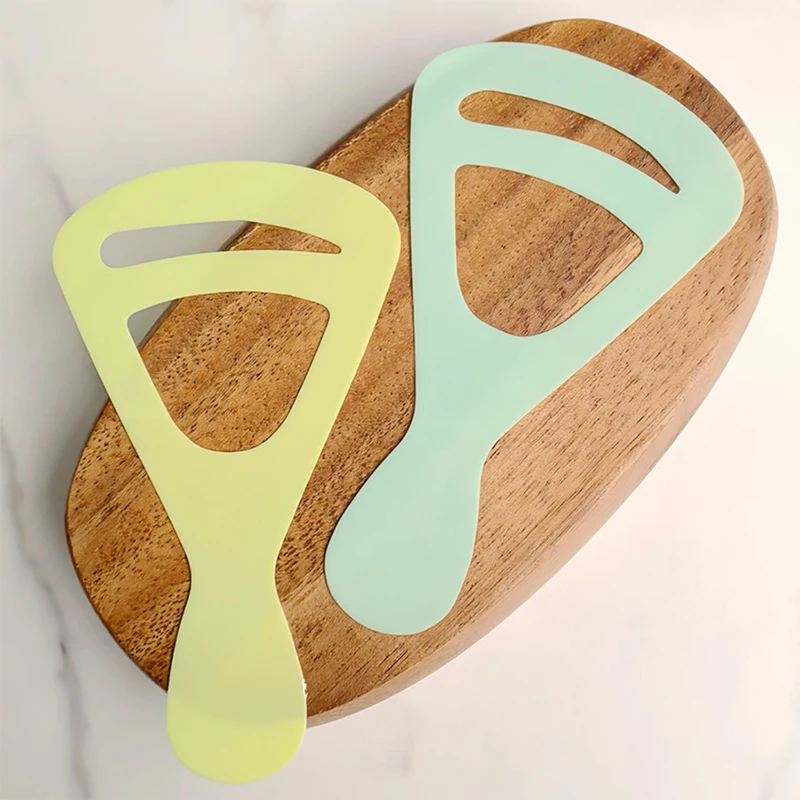 2 ชิ้น/ อุปกรณ์ช่วยวาดคิ้ว - การ์ดสร้างทรงคิ้วแบบโค้งธรรมชาติ แม่แบบพลาสติกนำกลับมาใช้ใหม่ได้ พกพาสะดวกระหว่างการเดินทาง