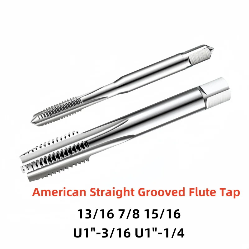 

1PCS HSS American Fine Straight Grooved Flute Tap UNC UNF UNEF 13/16 7/8 15/16 U1-3/16" U1-1/4" Right Hand taps