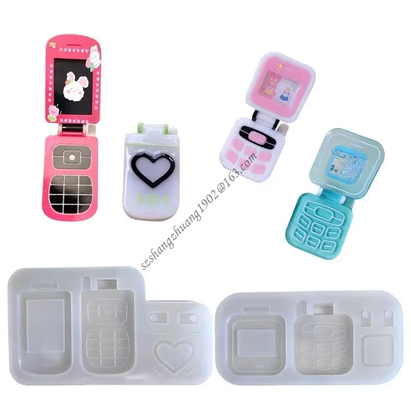 

Q6RB Resin Shaker Mold DIY Phone Casting Epoxy Silicone Mold Resin Epoxy Jewelry Mold for Pendant Decoration Crafts