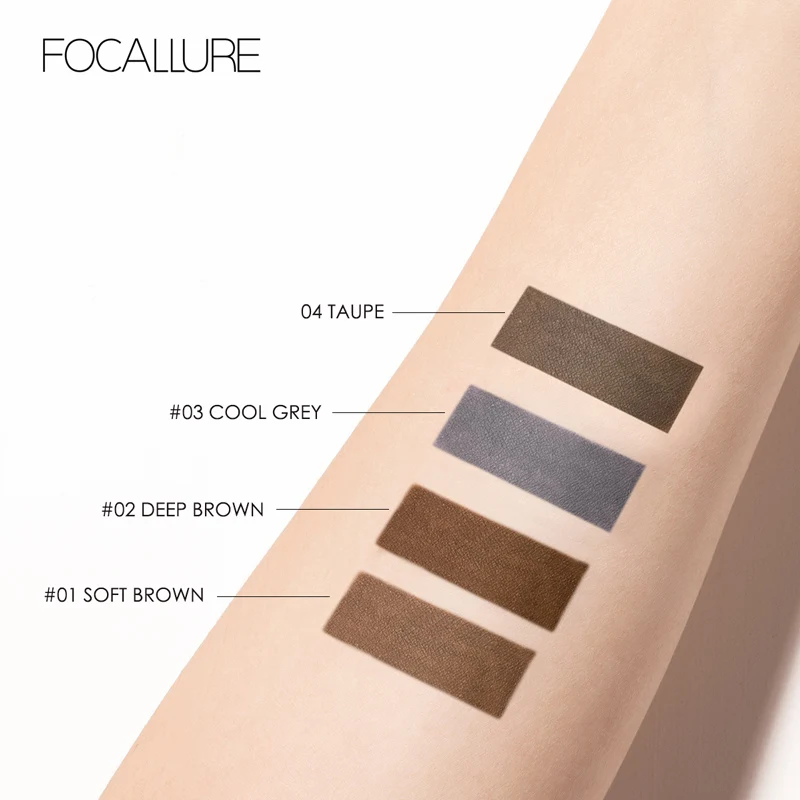 FOCALLURE-lápiz de cejas ultrafino, resistente al agua, de larga duración, potenciadores de cejas precisos, maquillaje, cosméticos, 4 colores