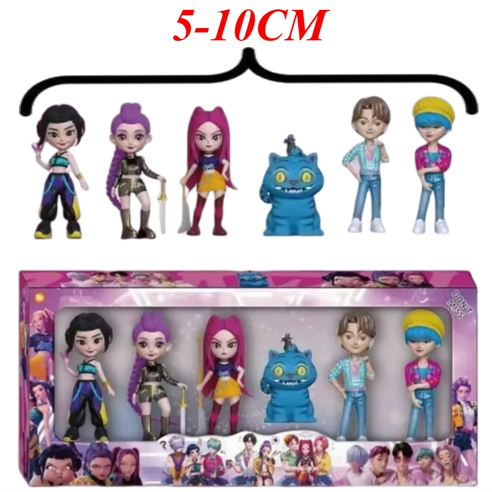 

Girl Group Boy Band Derpy Tiger Hunter Rumi Zoe Mira Anime Polyvinyl Chloride Character Collection Desktop Trinkets Gift