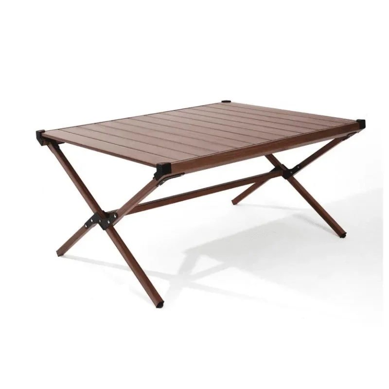 Ozark Trail Aluminum Roll-Top Camping Table, Dark Brown folding table  outdoor table  table