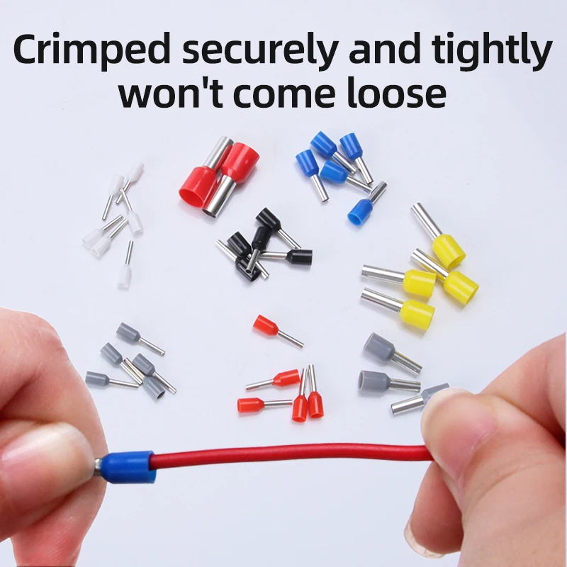 1200pcs E0508/E7508/E1008 VE Wire Connectors Kit Cable Terminals Ferrules Tubular Crimp Terminals Electrical Connectors